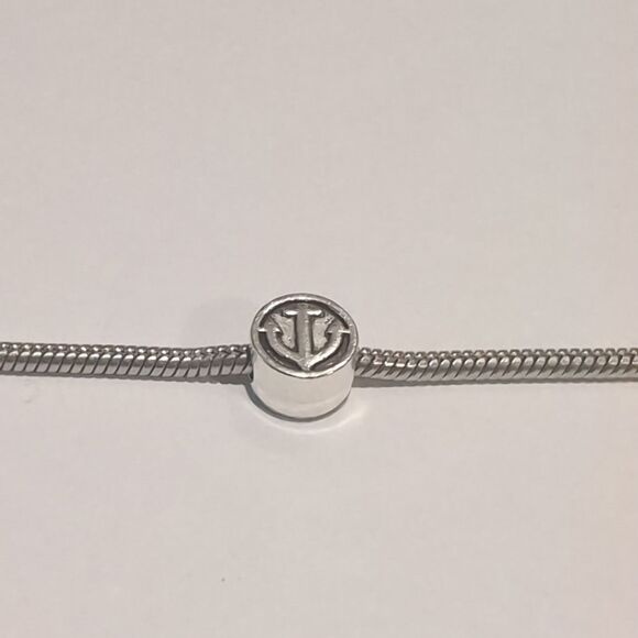 Silver Anchor Charm for Pandora Style Bracelet - Picture 1 of 5